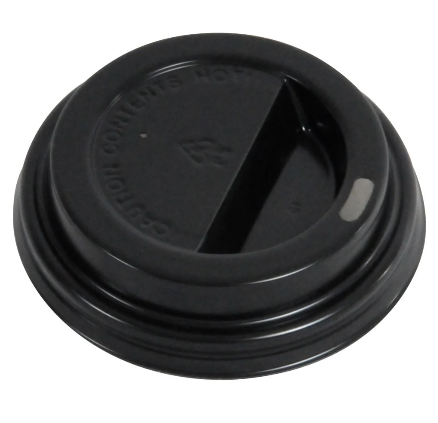BLACK DOME LID 8 OZ (PAPER CUPS 80 MM) 1000/CS