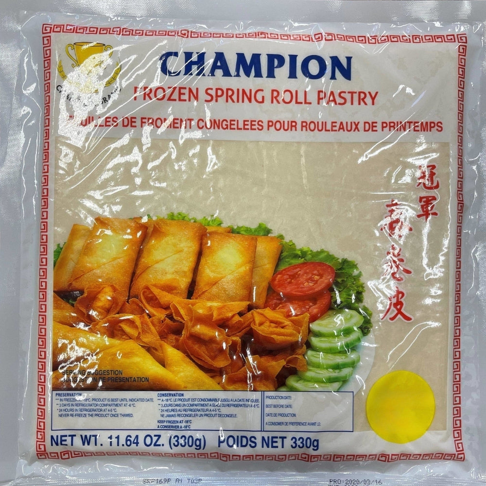 CHAMPION FROZEN SPRING ROLL PASTRY 40 PCS - CS