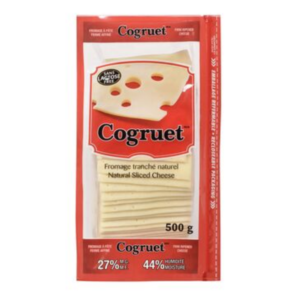 COGRUET NAT SWISS CHEESE SLICE 24 PKT X 12 X 21 GM CS