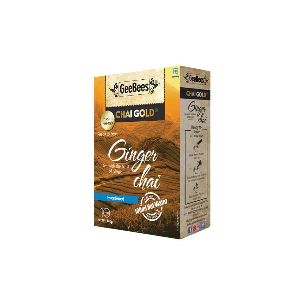 GEEBEES CARDAMOM CHAI UNSWEETENED 260 GM /10 PKT
