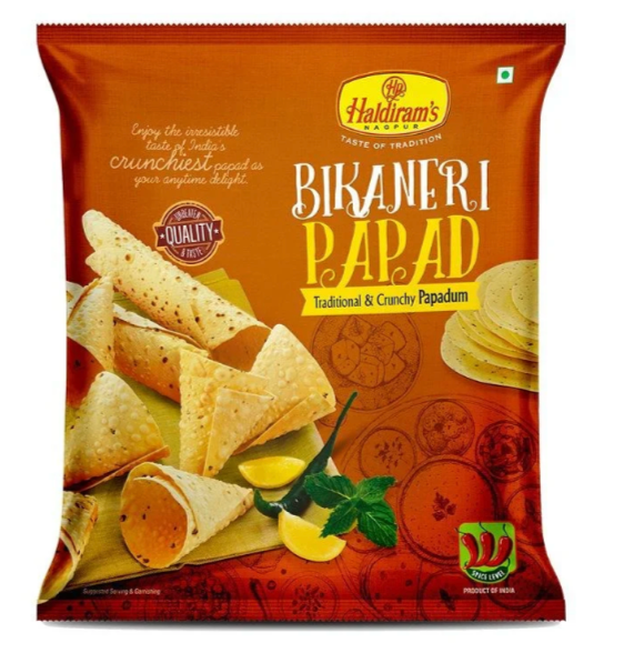 HRS BIKANERI PAPAD (MED SPICY) 200G - Case of 40