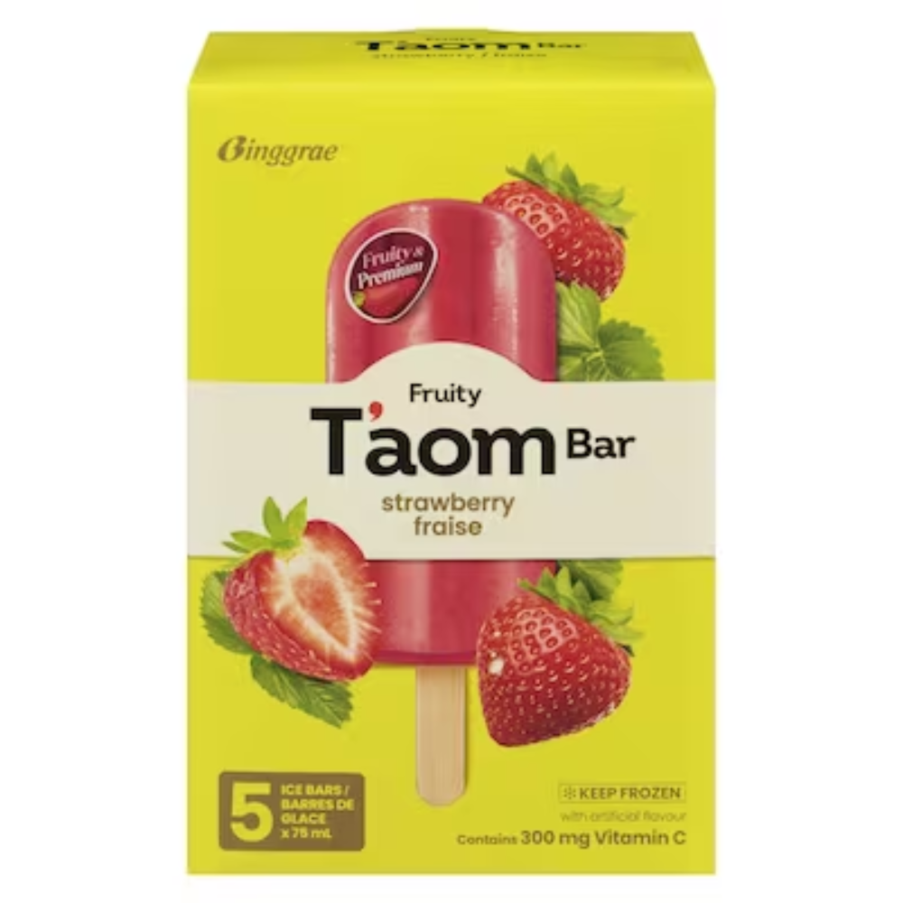 ICE BAR TAOM 5P FLAT STRAWBERRY 375 ML