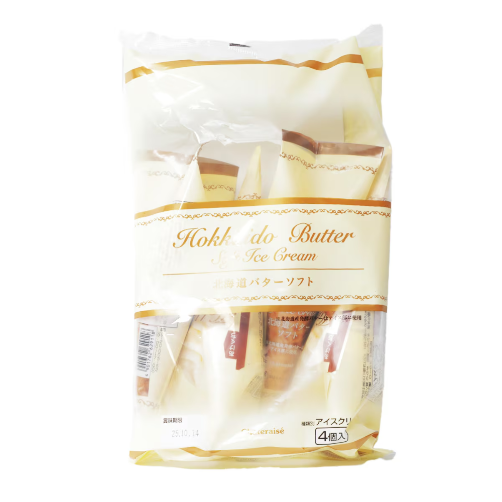 ICE CREAM HOKKAIDO BUTTER CONE CHATERAISE 4PC