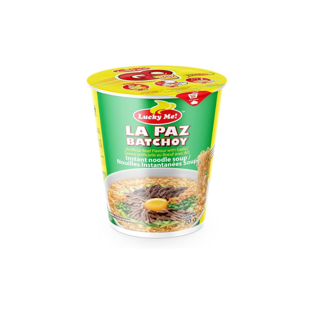 LUCKY ME INSTANT CUP LA PAZBATCHOY ART. BEEF W/ GARLIC 70G