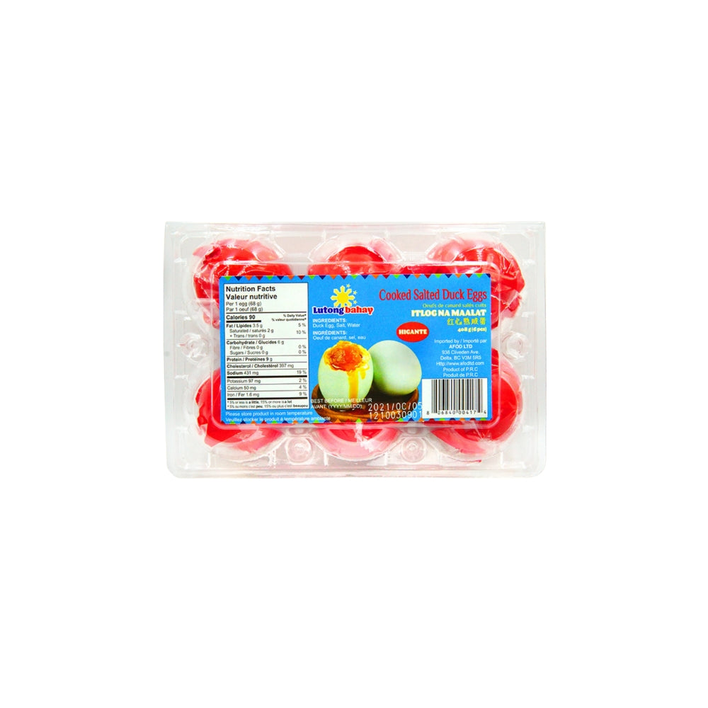 LUTONG BAHAY COOKED RED SALTED EGG 408G