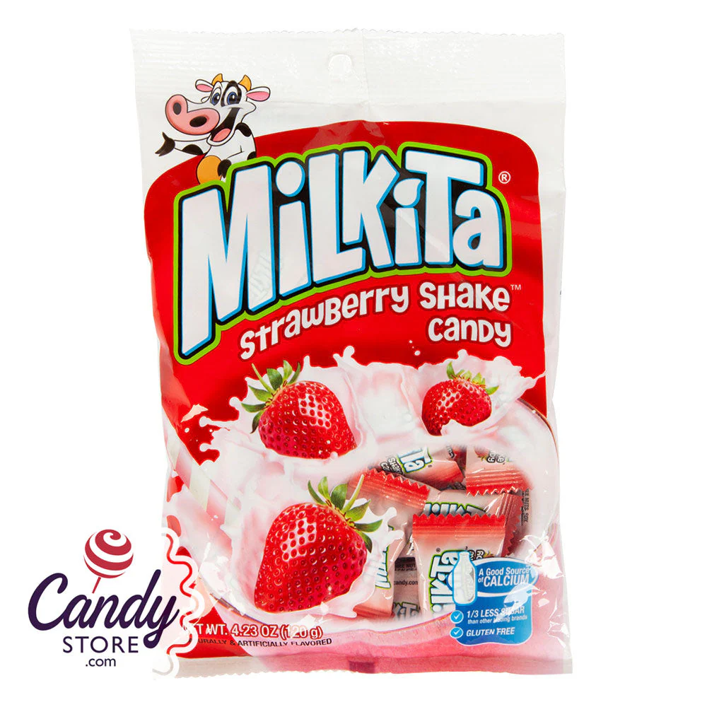 MILKITA CANDY BAG STRAWBERRY 12CT 4.23OZ
