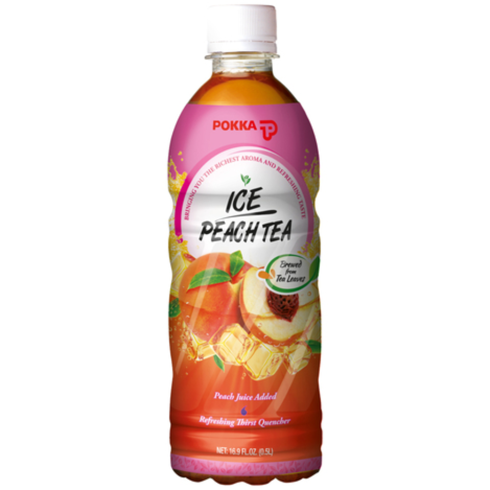POKKA ICE PEACH TEA 500 ML