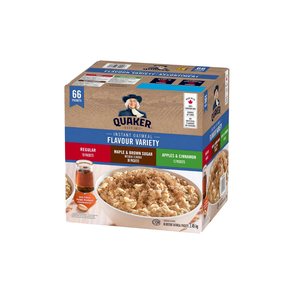 QUAKER INSTANT OATMEAL 66 PCS MULTI VARIETY 2.45 KG