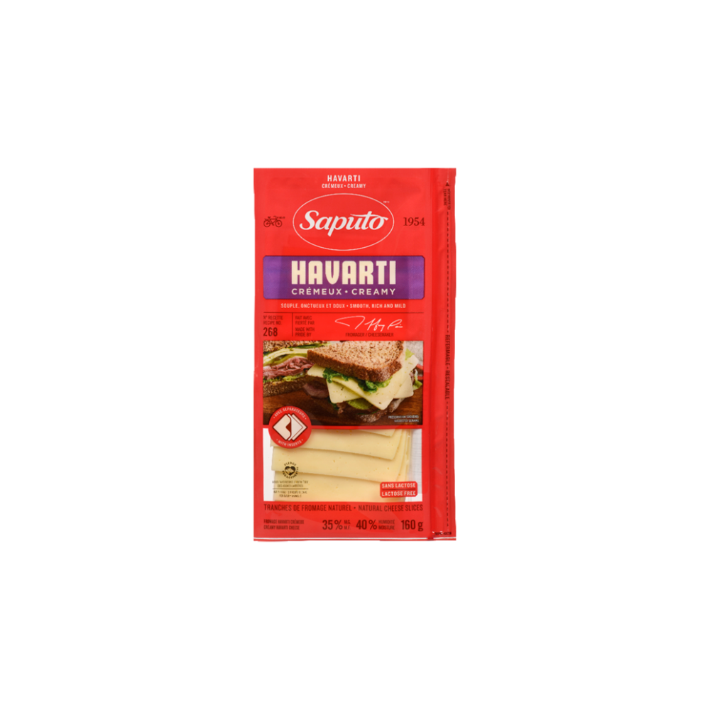 SAPUTO CREAMY HAVARTI SLICE 160 GM