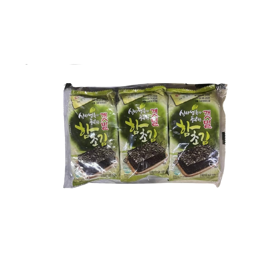 SEASONED ROASTED SEAWEED WHOLE 3 PCS 20 GM X 3