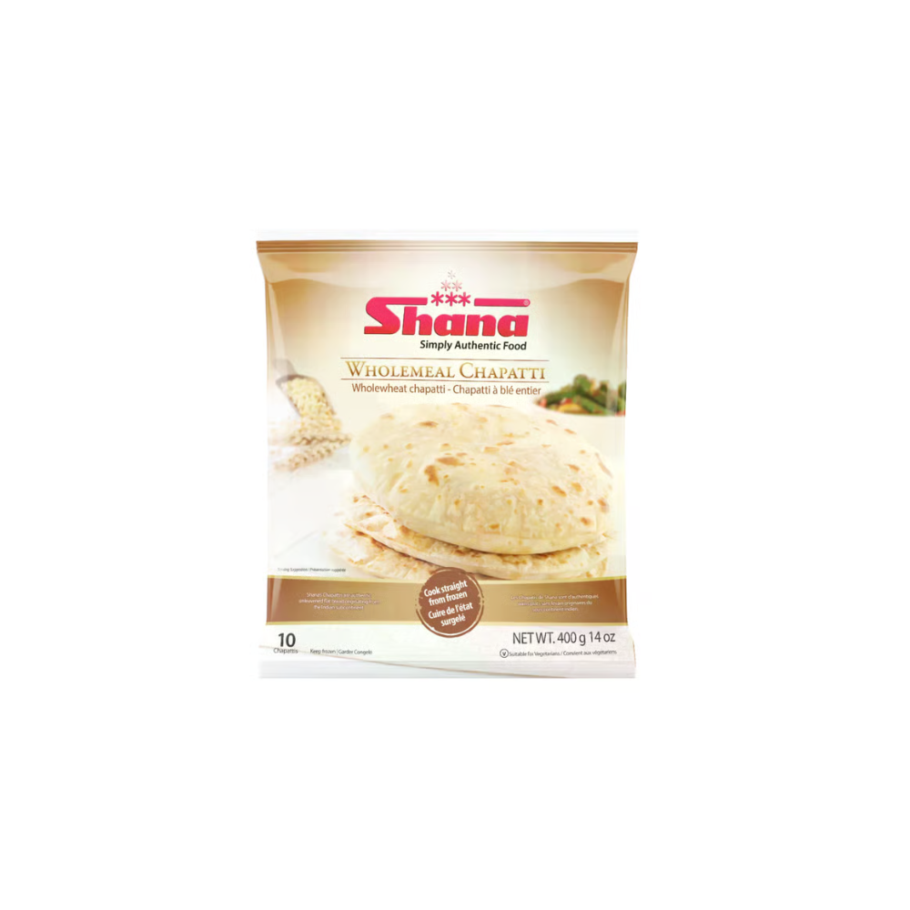 SHANA WHOLEWHEAT CHAPATTI 12PCS - 400 GM