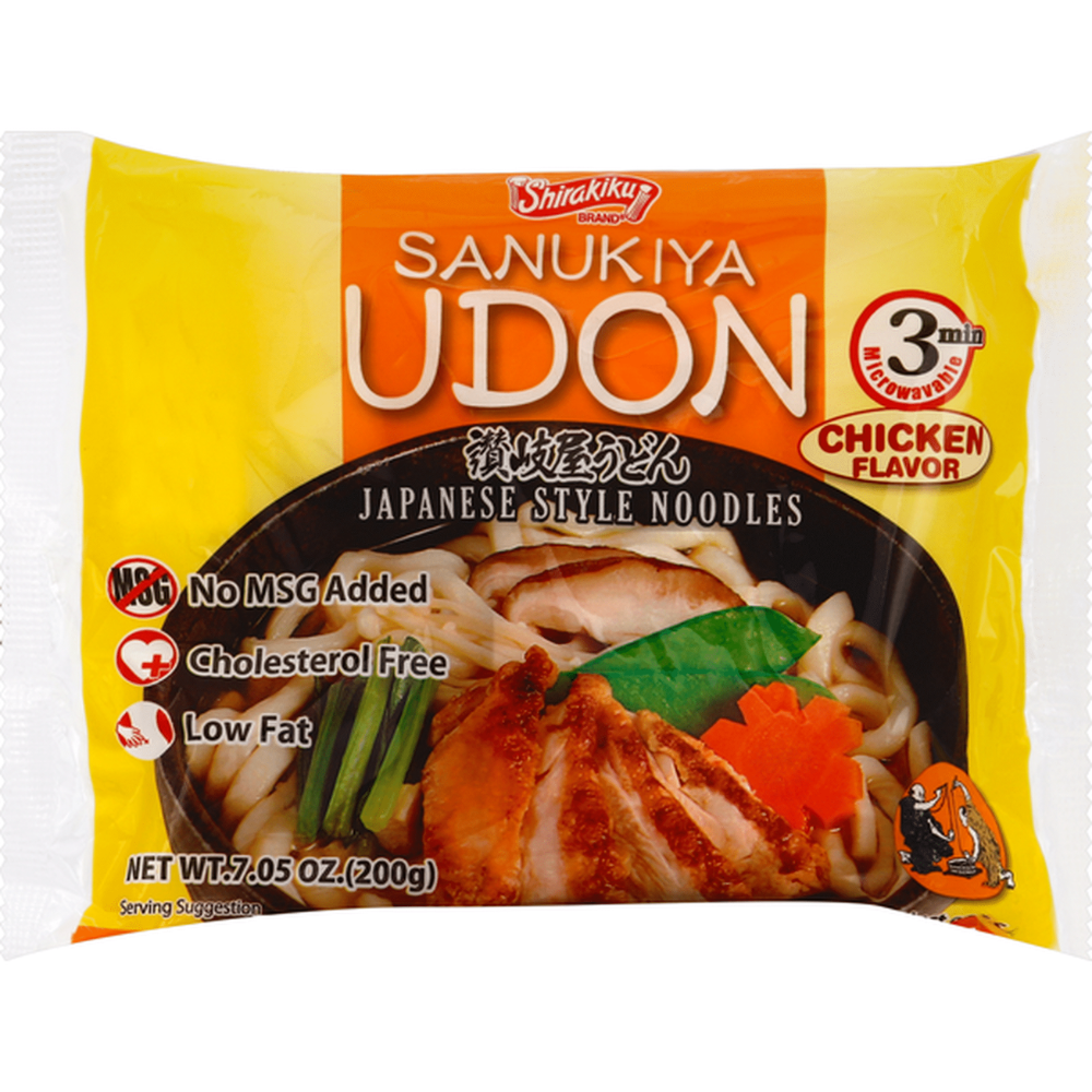 SHIRAKIKU NOODLE UDON SANUKIYA CHICKEN NO MSG 7.05 OZ