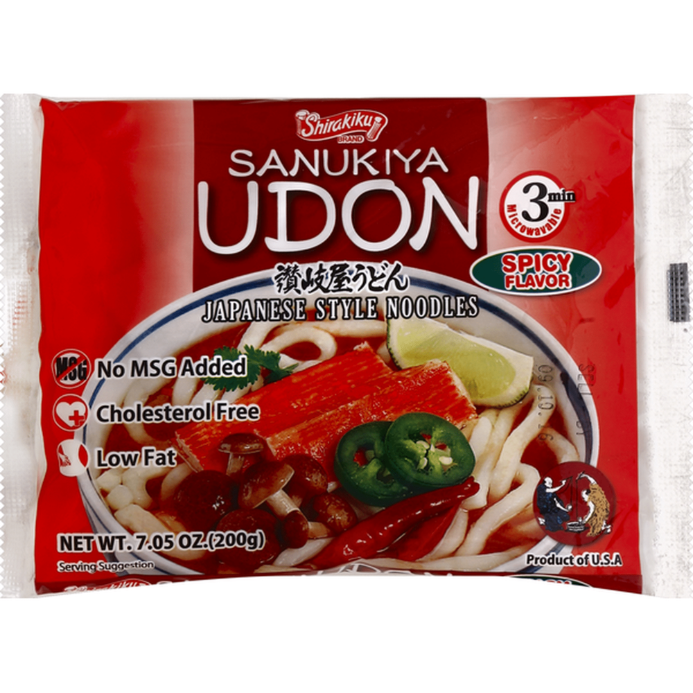 SHIRAKIKU NOODLE UDON SANUKIYA SPICY NO MSG 7.05 OZ