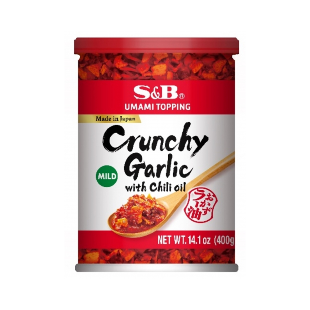 S&B OIL RAYU CRUNCY GARLIC SPICY 3.88 OZ
