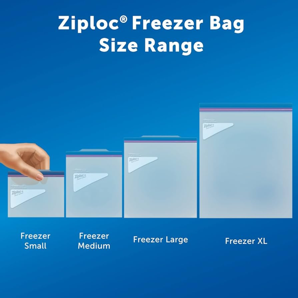 ZIP LOCK FREEZER BAGS LARGER