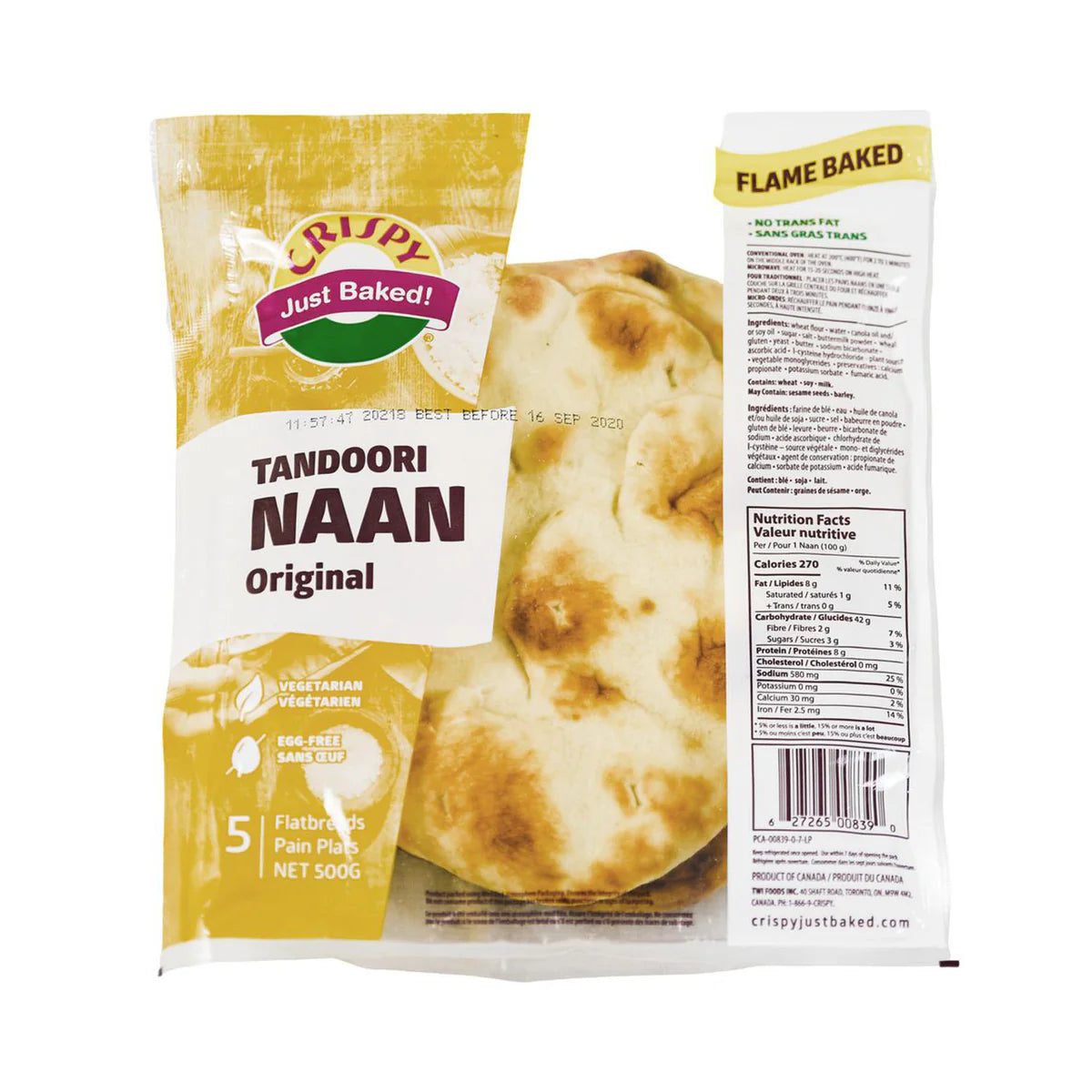 CRISPY NAAN REGULAR 500G