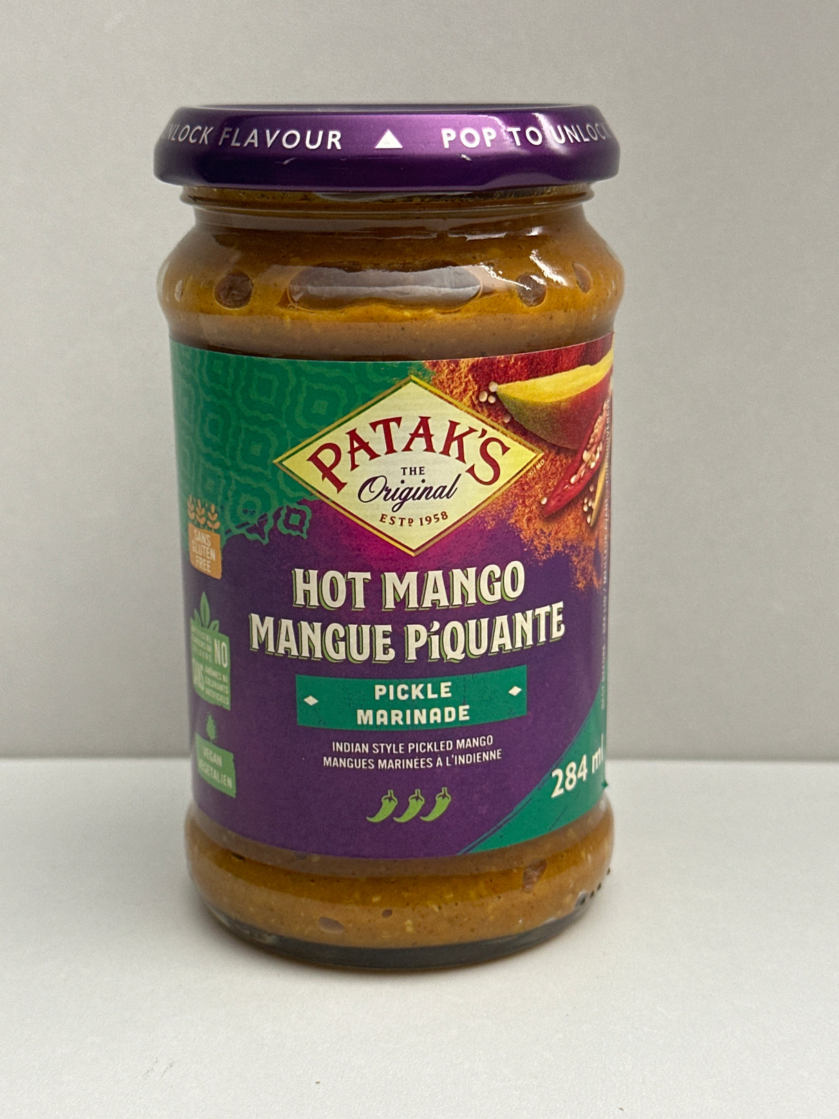 PATAKS MANGO PICKLE HOT 284 ML