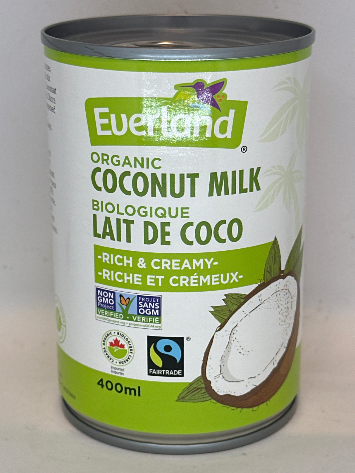 EVERLAND ORGANIC COCONUT MILK 17-19% - 400ML