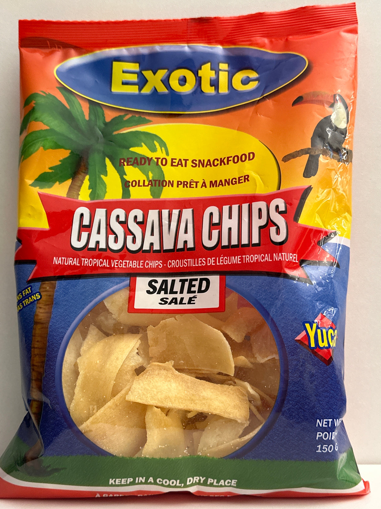 EXOTIC CASSAVA CHIPS - SALTED- 150G
