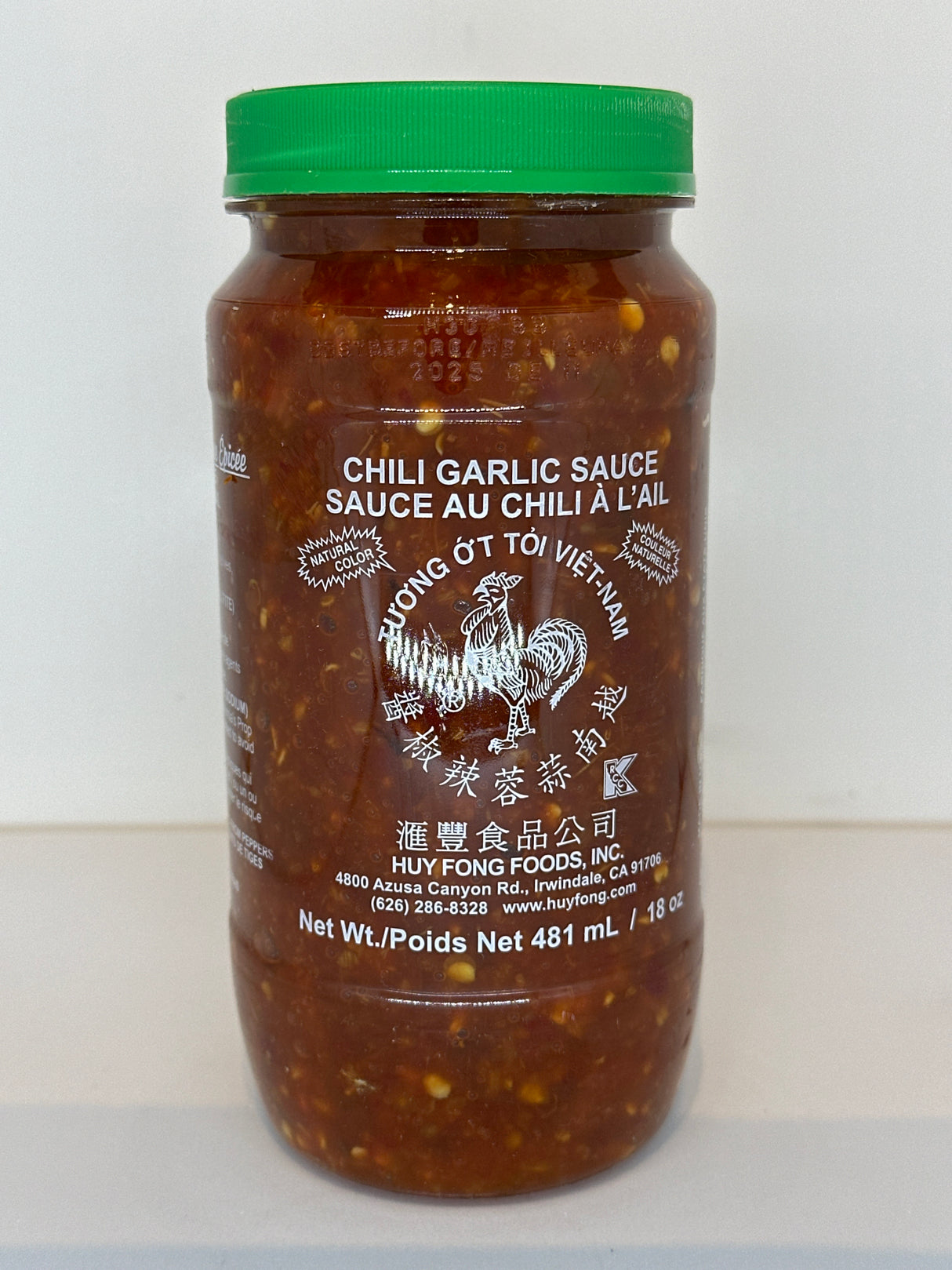 HUY FONG FOODS CHILI GARLIC SAUCE 481 ML