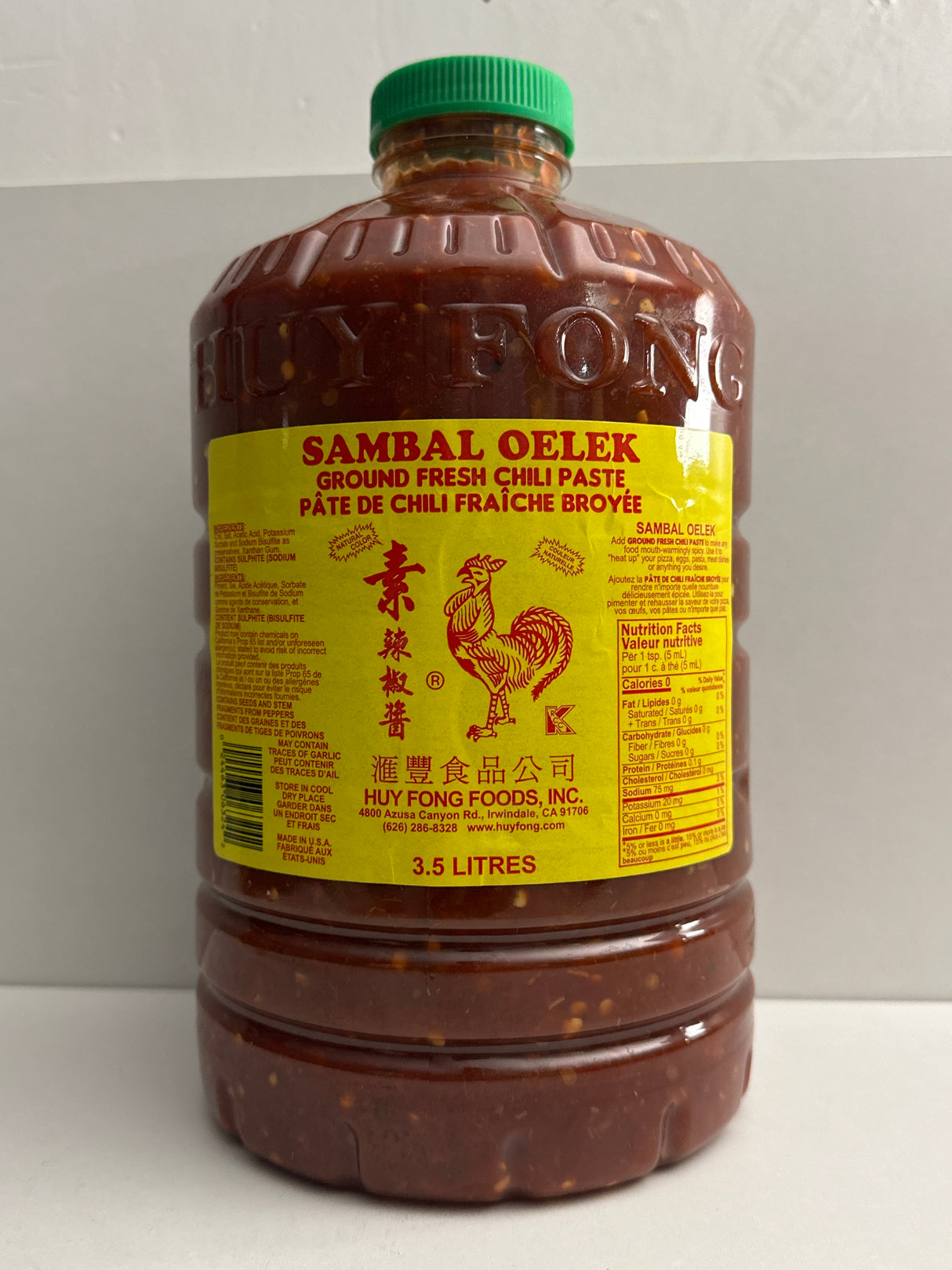 HUY FONG CHILI SAMBAL OELEK CHILLI 3.5L