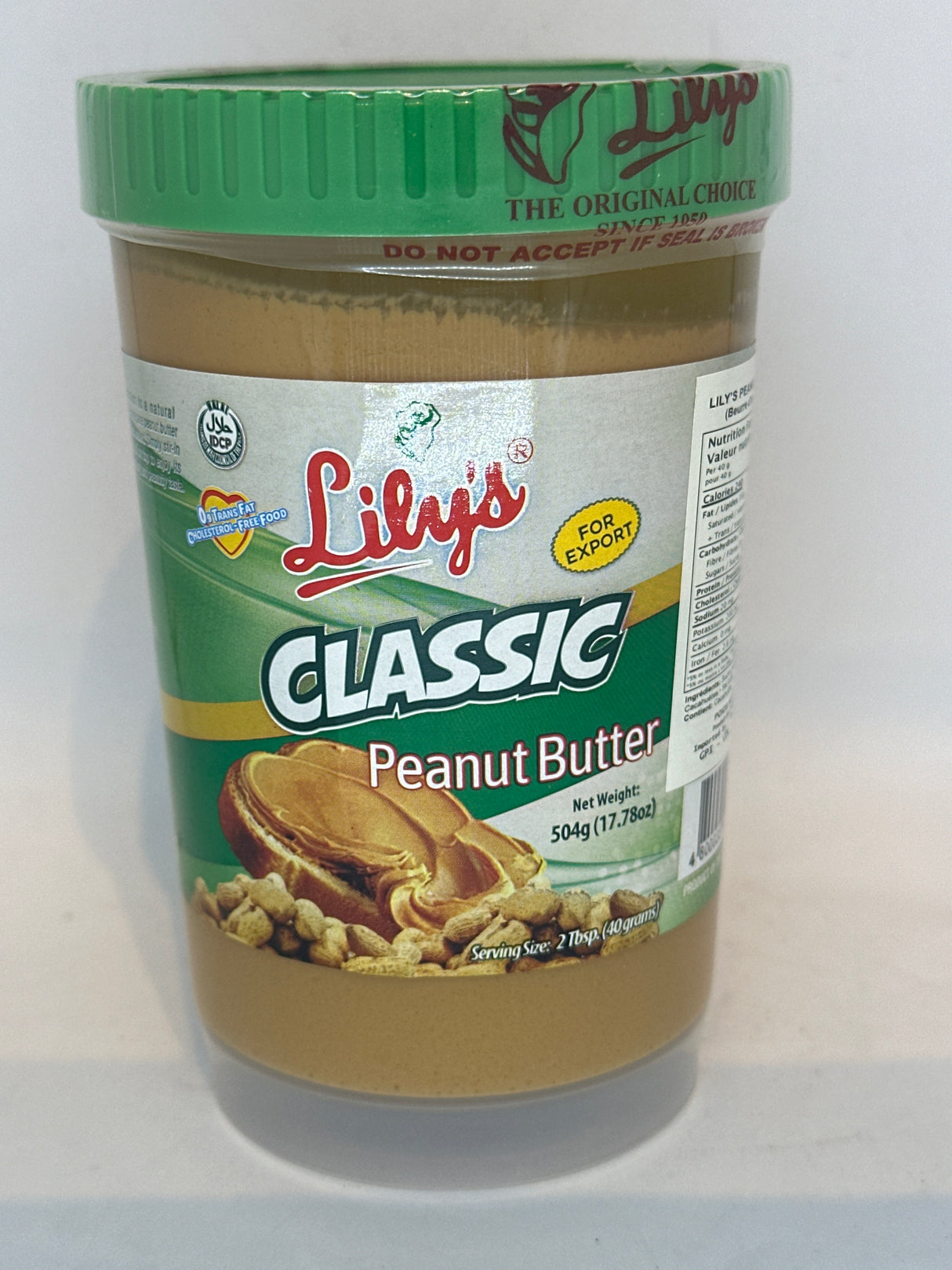 LILYS PEANUT BUTTER - 504 GM