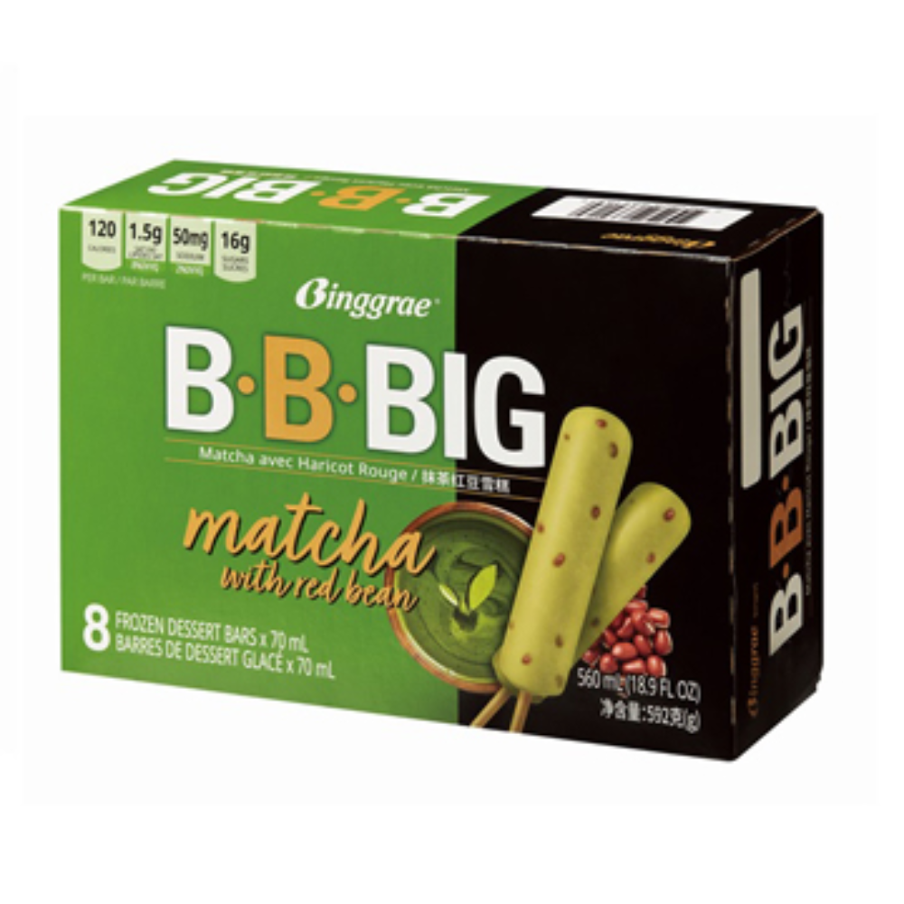 BINGGRAE B.B. BIG GREEN TEA ICE BAR 8 PC