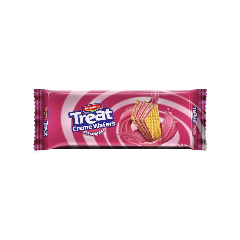 BR - TREAT CREAM WAFER STRAWBERRY 150 GM