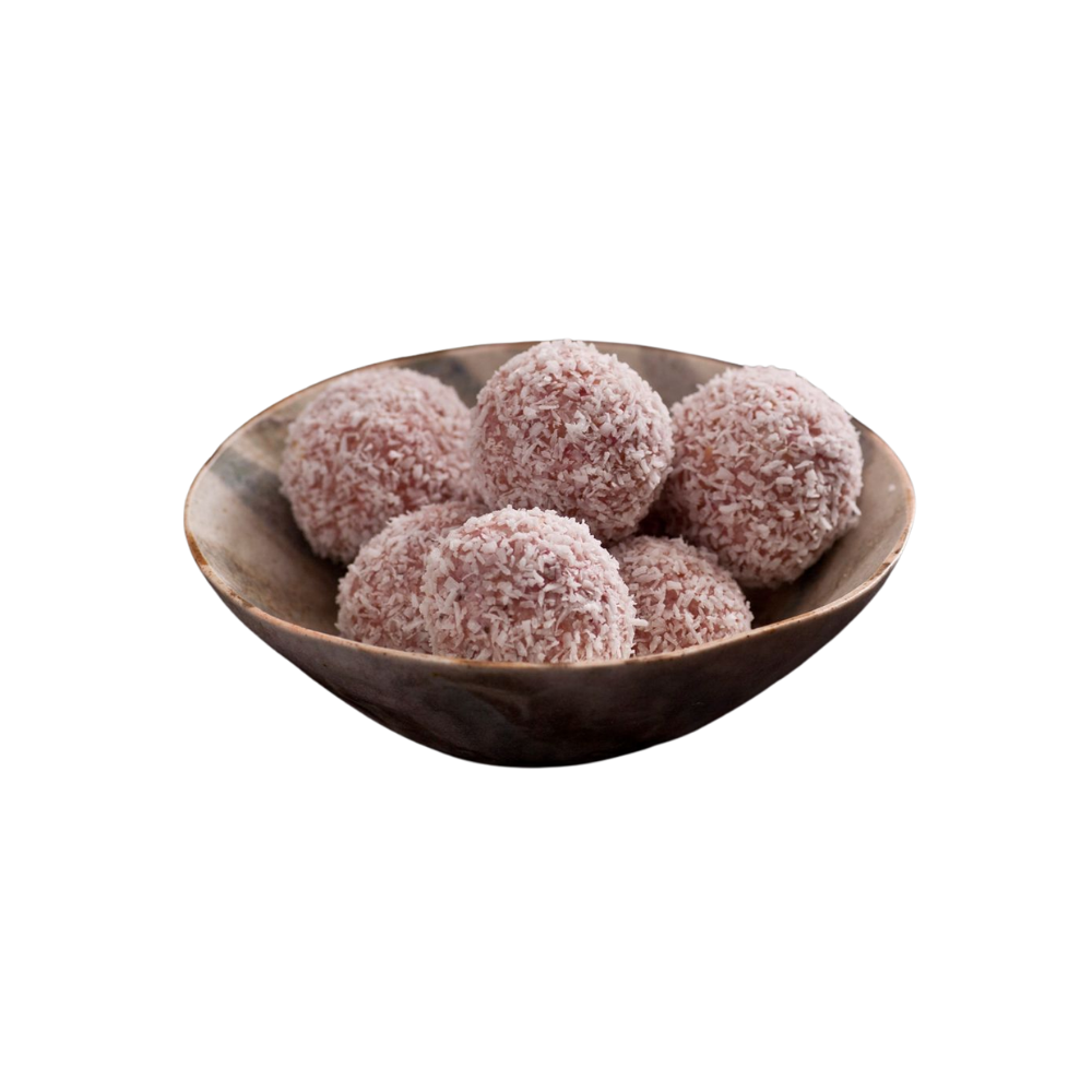 CHOCOLATE STRAWBERRY COCONUT CREAM BLISS BALLS 150GM