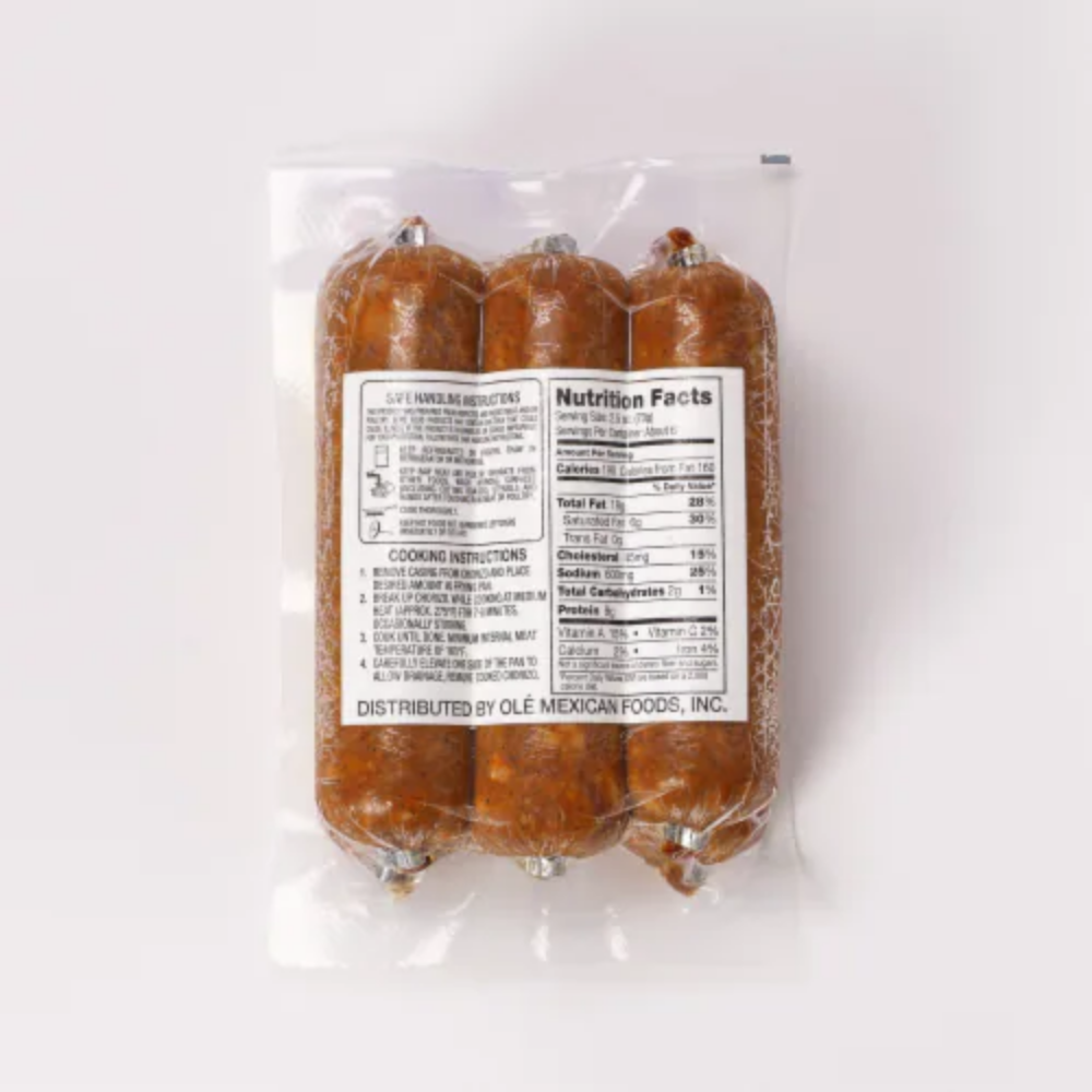 CHORIZO SAUSAGE MILD BREAKFAST 37.50 GM - 5 KG