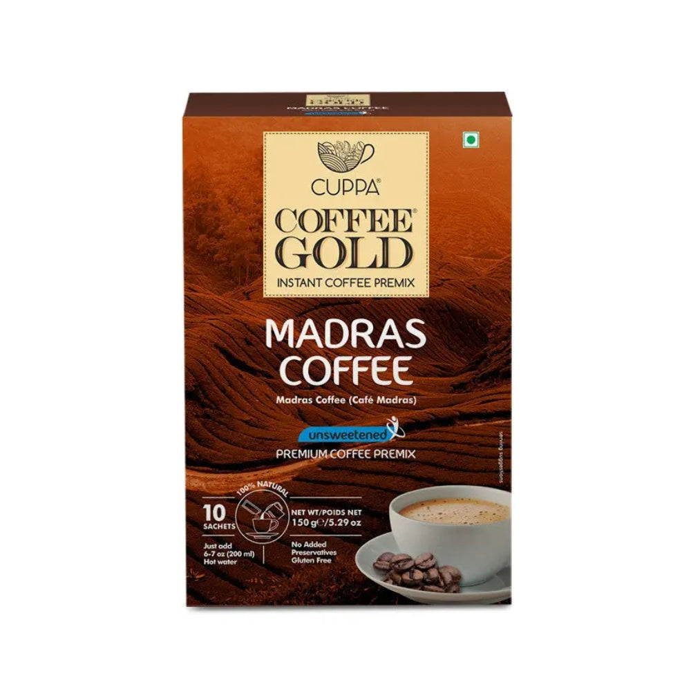 CHAI GOLD MADRAS COFFEE  UNSWEETENED 12 X 150 GM