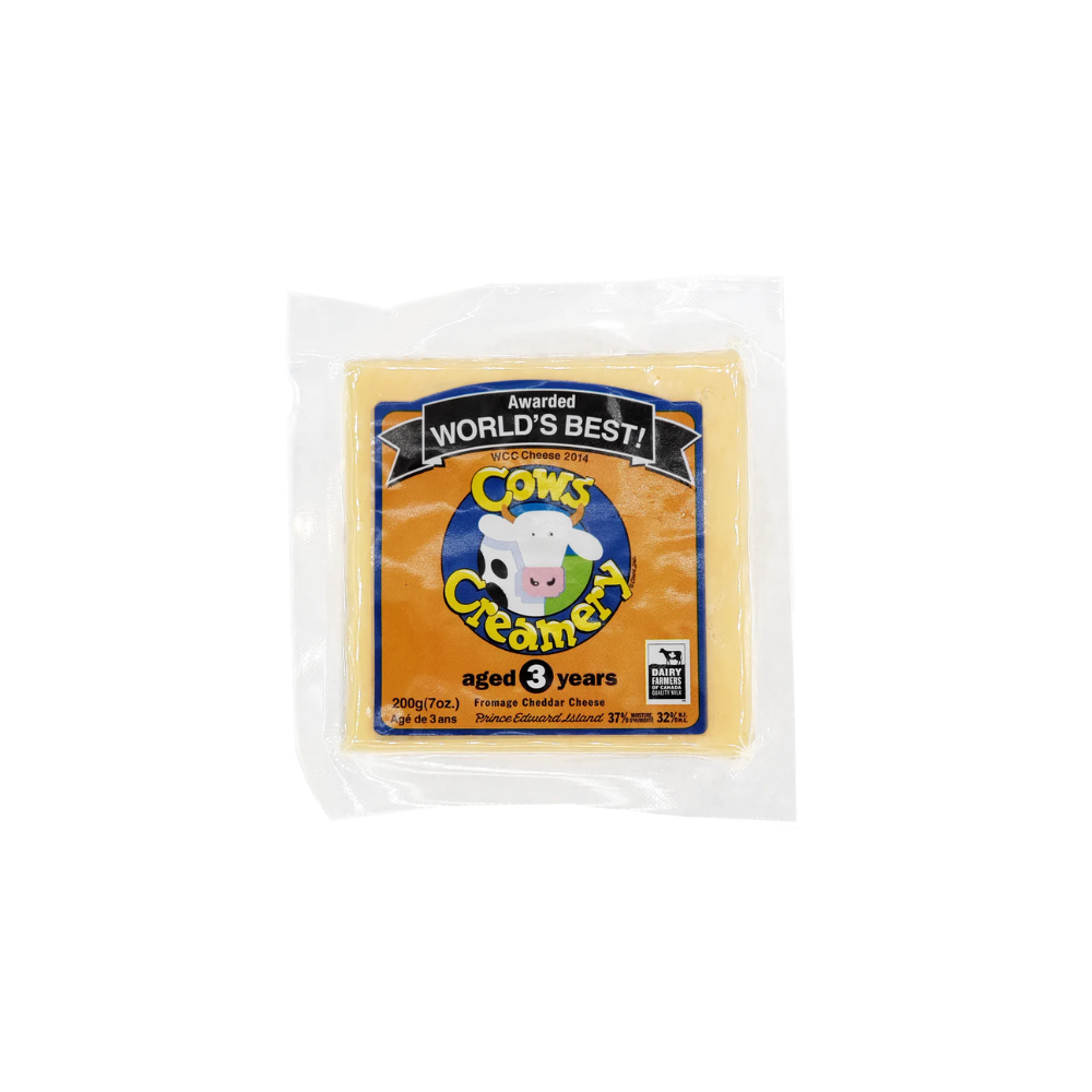 COWS CHEDDAR 3 YRS OLD CHEESE 200 GM