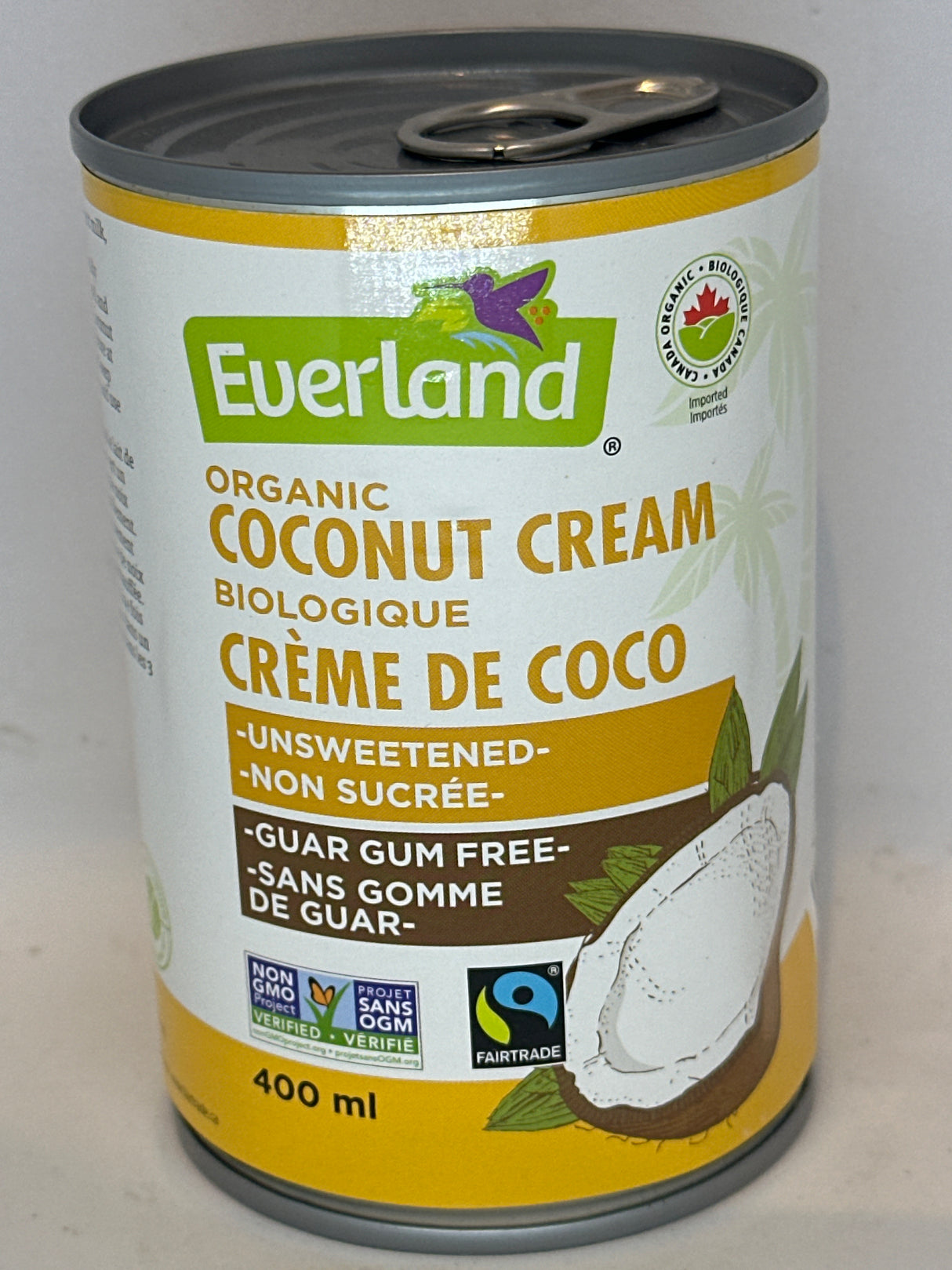EVERLAND ORGANIC COCONUT CREAM UNSWEETENED - 400 ML
