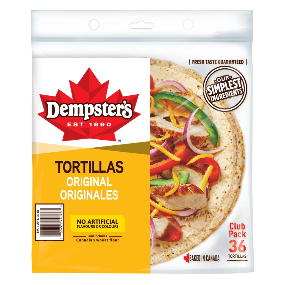 DEMPSTER’S TORTILLA ORIGINAL 36 CTN
