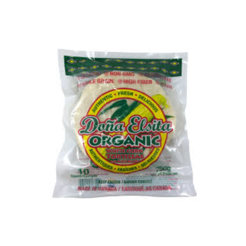 DONA ELSITA CORN TORTILLAS  ORGANIC 10 CT 250 GM