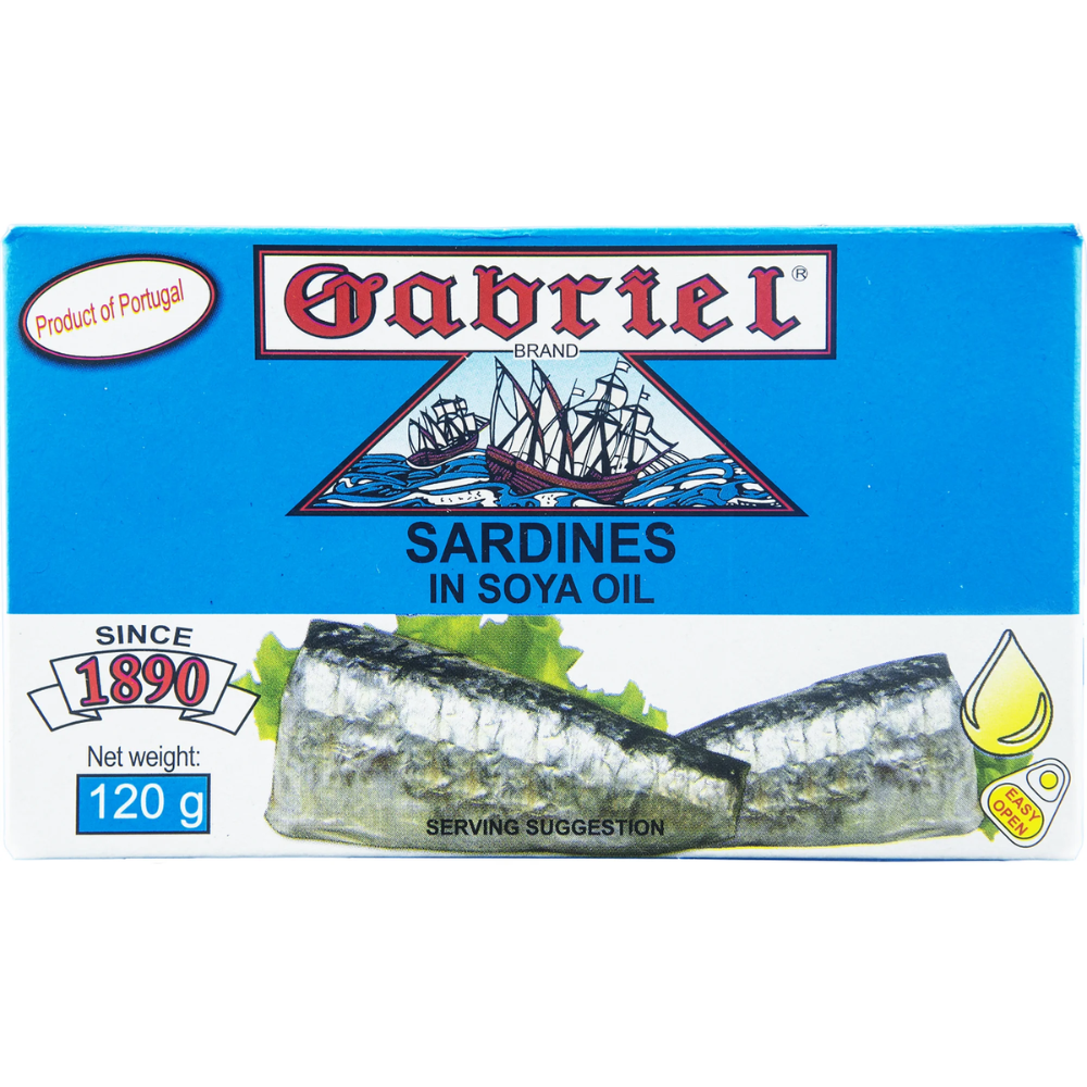 GABRIEL SARDINE IN SOYA OIL WITH LEMON 120G