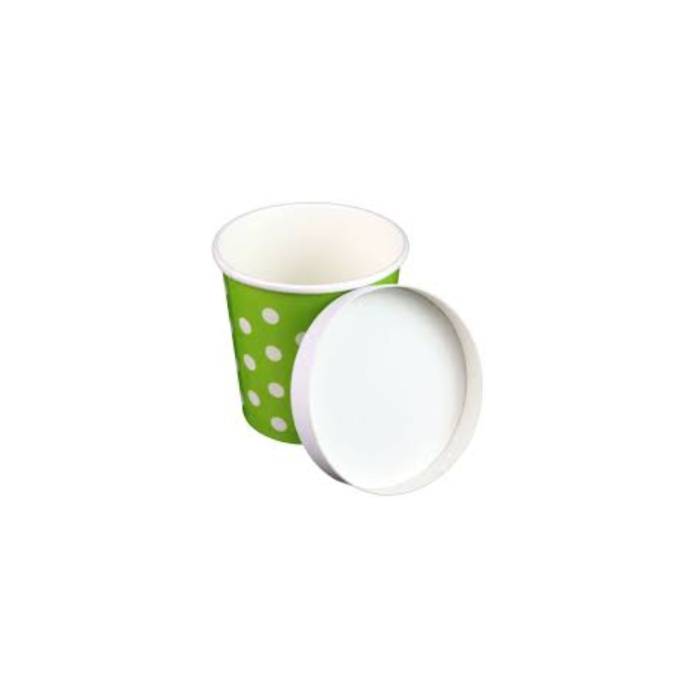 GREEN CENTURY PAPER LID FOR 16OZ DELUXE (FLAT WHITE ICECREAM) 250/CS