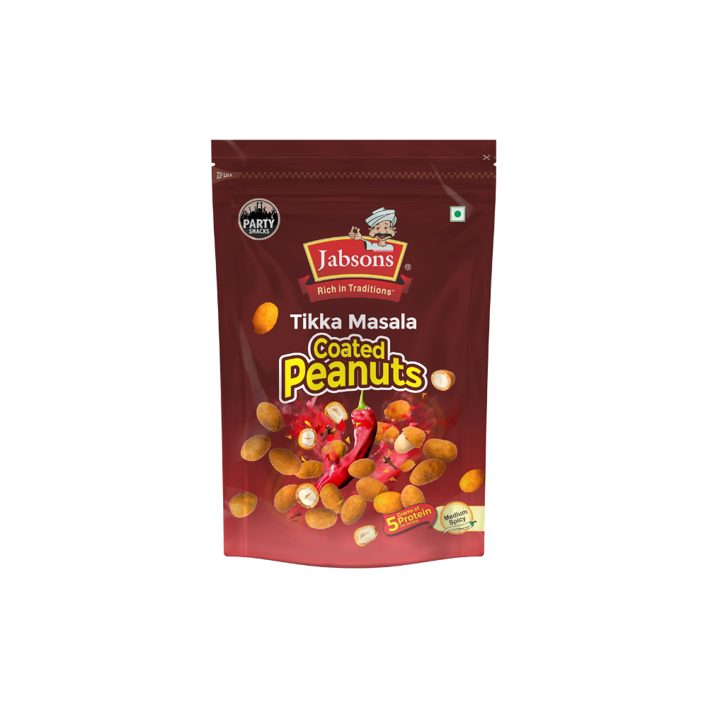 JABSONS PEANUT TIKKA COATED PEANUTS  400 GM