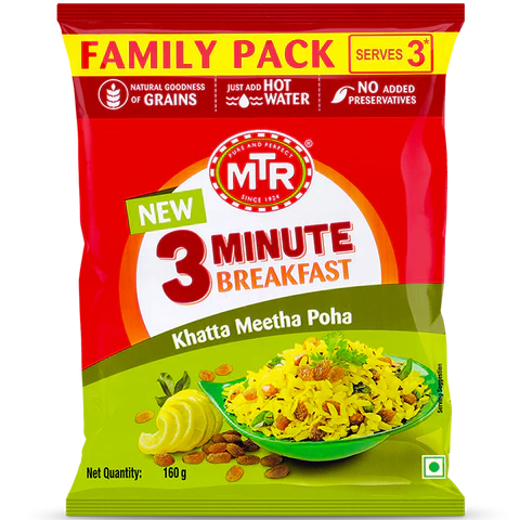 MTR KHATTA MEETHA POHA 160 GM