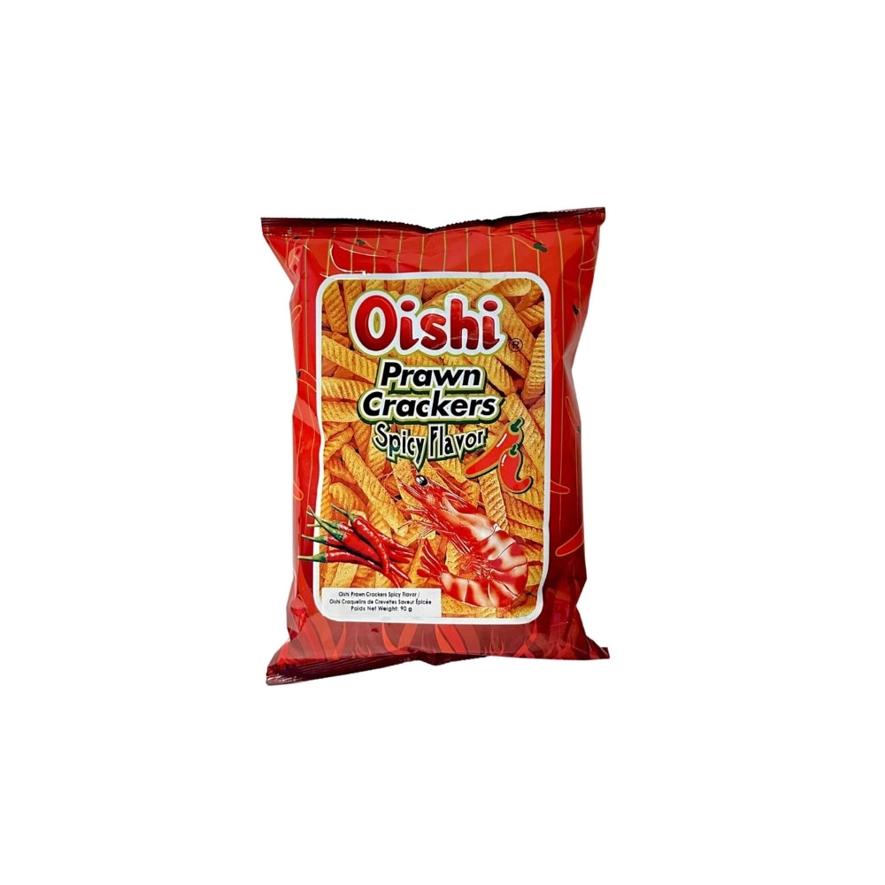 OISHI PRAWN CRACKERS SPICY BIG 90 GM