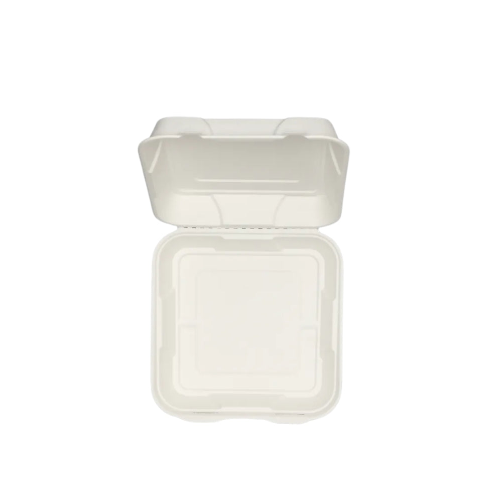ROYAL SUGAR CANE  CONTAINERS CLAM SHELL 9X9 (200 PCS)