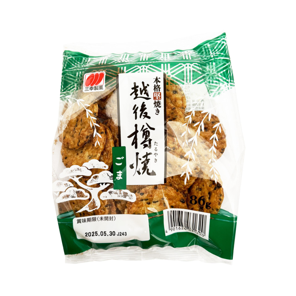 SANKO RICE CRACKER TARUYAKI GOMA/SESAME 12X 86 GM