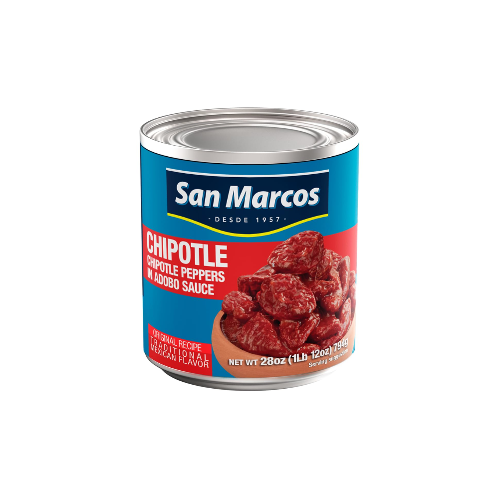 SAN MARCOS CHIPOTLE PEPPERS IN ADOBO 100 OZ