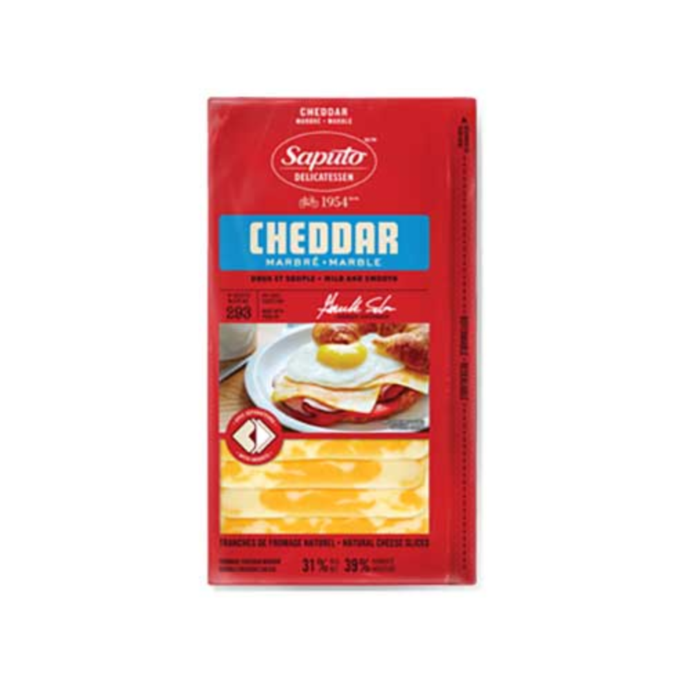 SAPUTO CHEESE CHEDDAR MED SLI 12 CT 250 GM