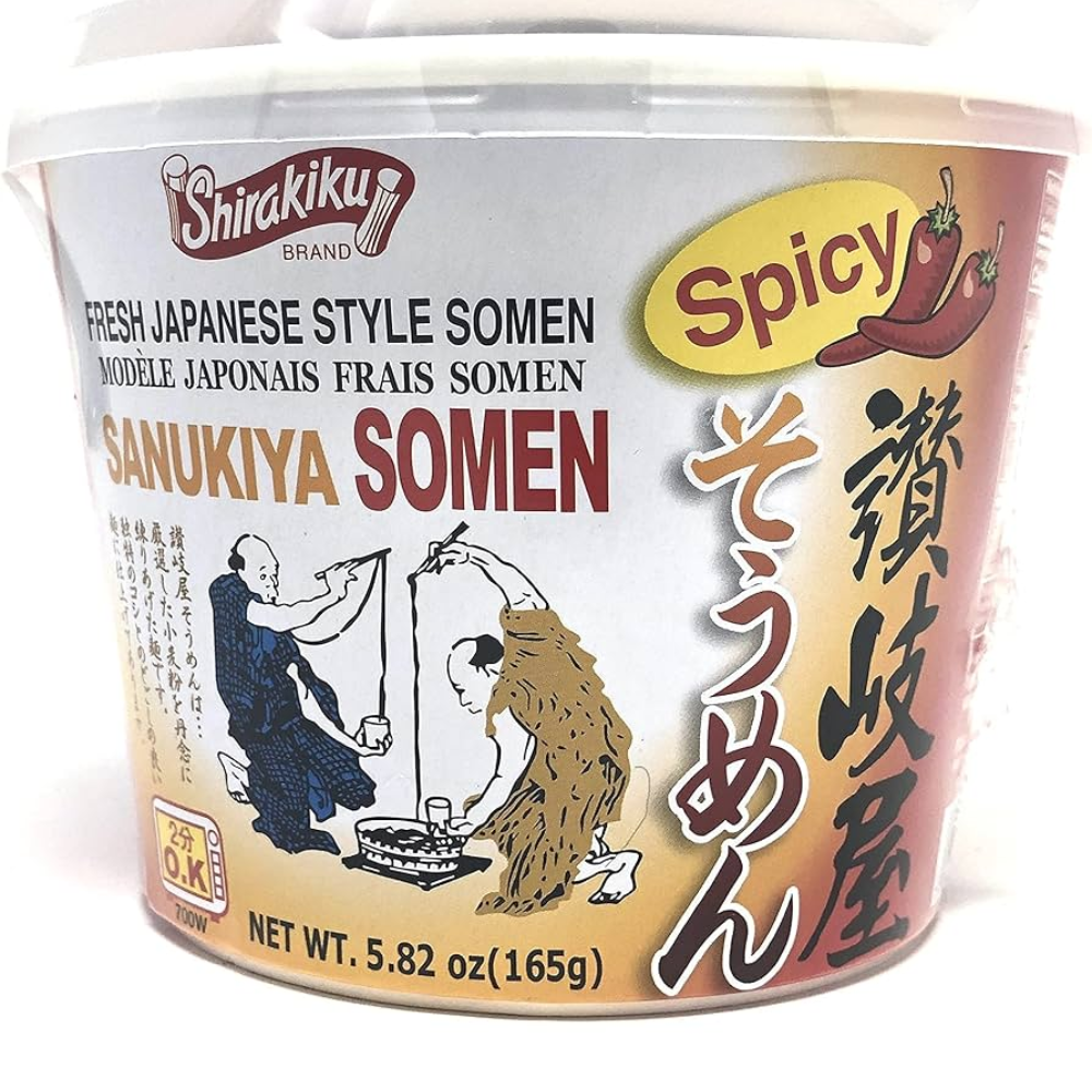 SHIRAKIKU INSTANT CUP NOODLW SOMEN SANUKI SPICY 5.82 OZ