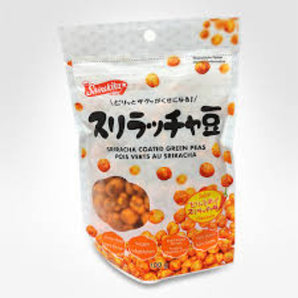 SHIRAKIKU SRIRACHA COATED GREEN PEAS - 100GM