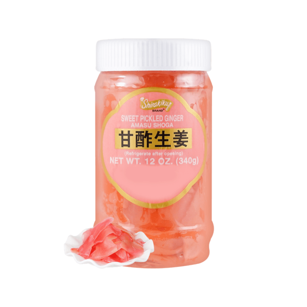 SHIRAKIKU SUSHI SHOGA PINK BOTTLE 340G