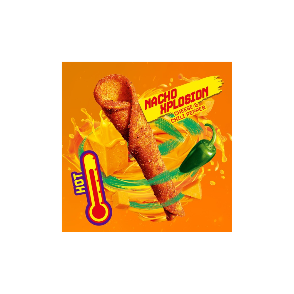 TAKIS NACHO XPLOSION ZESTY NACHOS ROLLED 280 GM