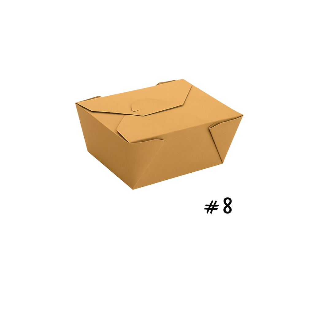 8 Box Fold KRAFT # 8 FOLDED BOX (300 PCS) – KTK Masala Shop