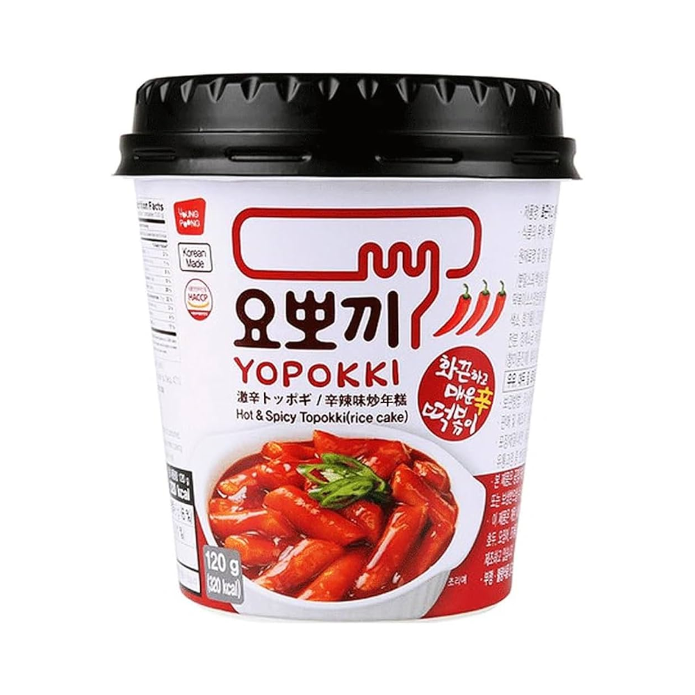 YOPOKKI HOT & SPICY TOPOKKI (RICE CAKE) 120 GM